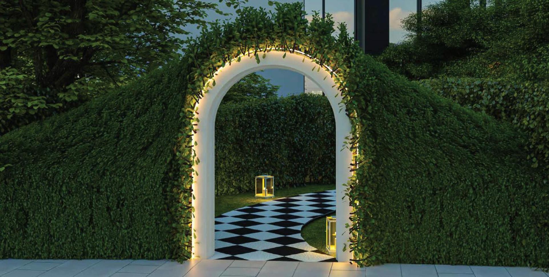 Delano Dubai At Bluewaters Ξενοδοχείο Εξωτερικό φωτογραφία The entrance to the garden