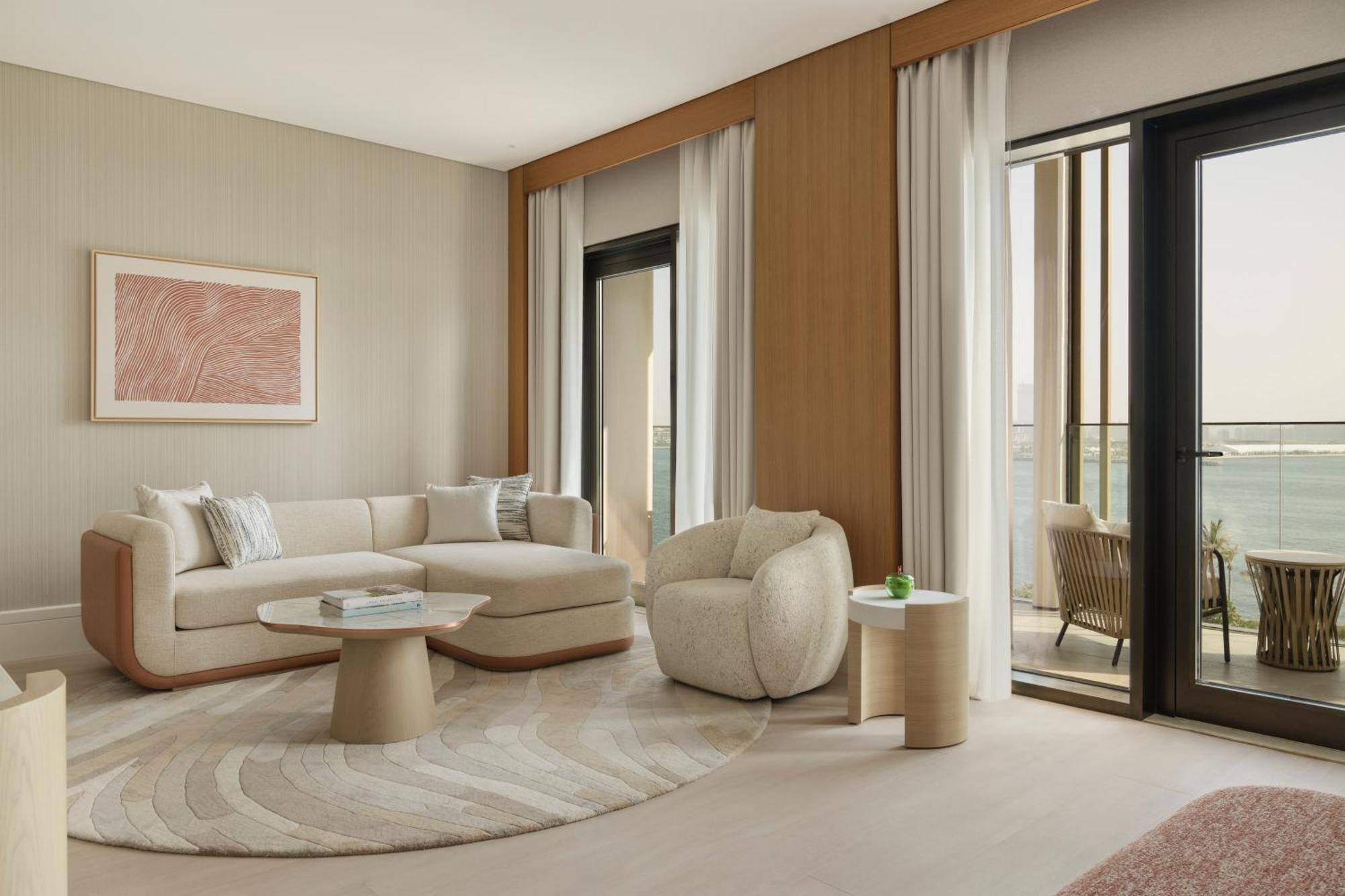 Delano Dubai At Bluewaters Ξενοδοχείο Εξωτερικό φωτογραφία A living room at the hotel